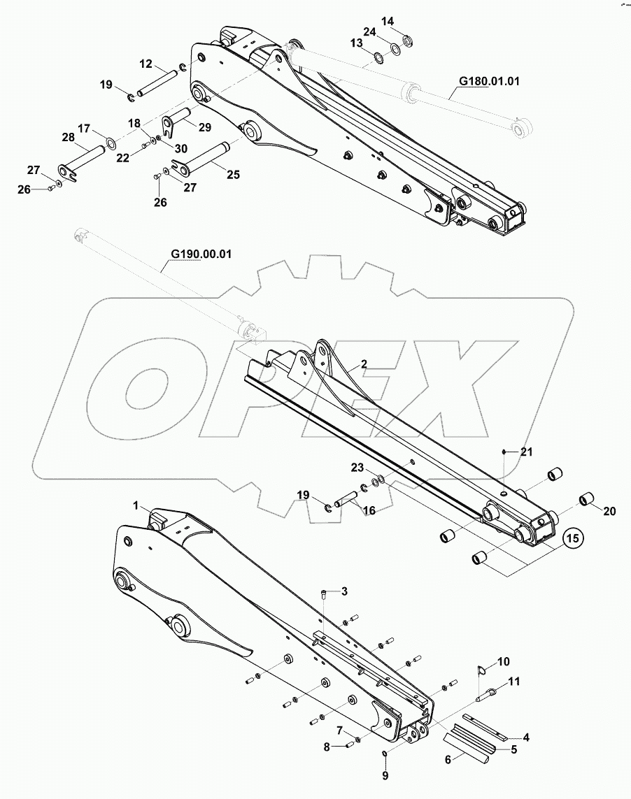  TELESCOPIC ARM MOUNTING (OP) B062893 -
