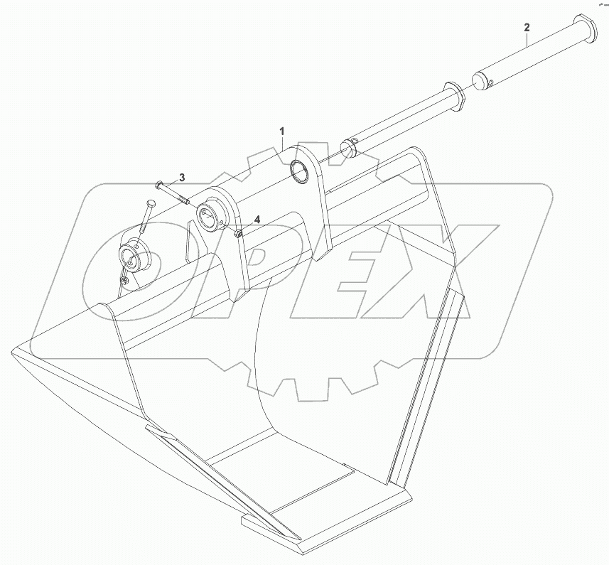  BUCKET, BACKHOE (TRAPEZE) (OP) B060001 -