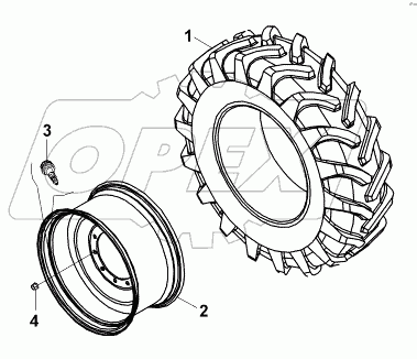  WHEEL & TIRE GROUP, REAR B060001 -