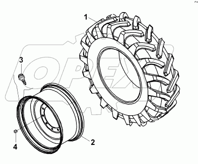  WHEEL & TIRE GROUP, REAR B060001 -