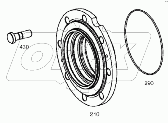 FRONT AXLE, HUB B060001 - B060249