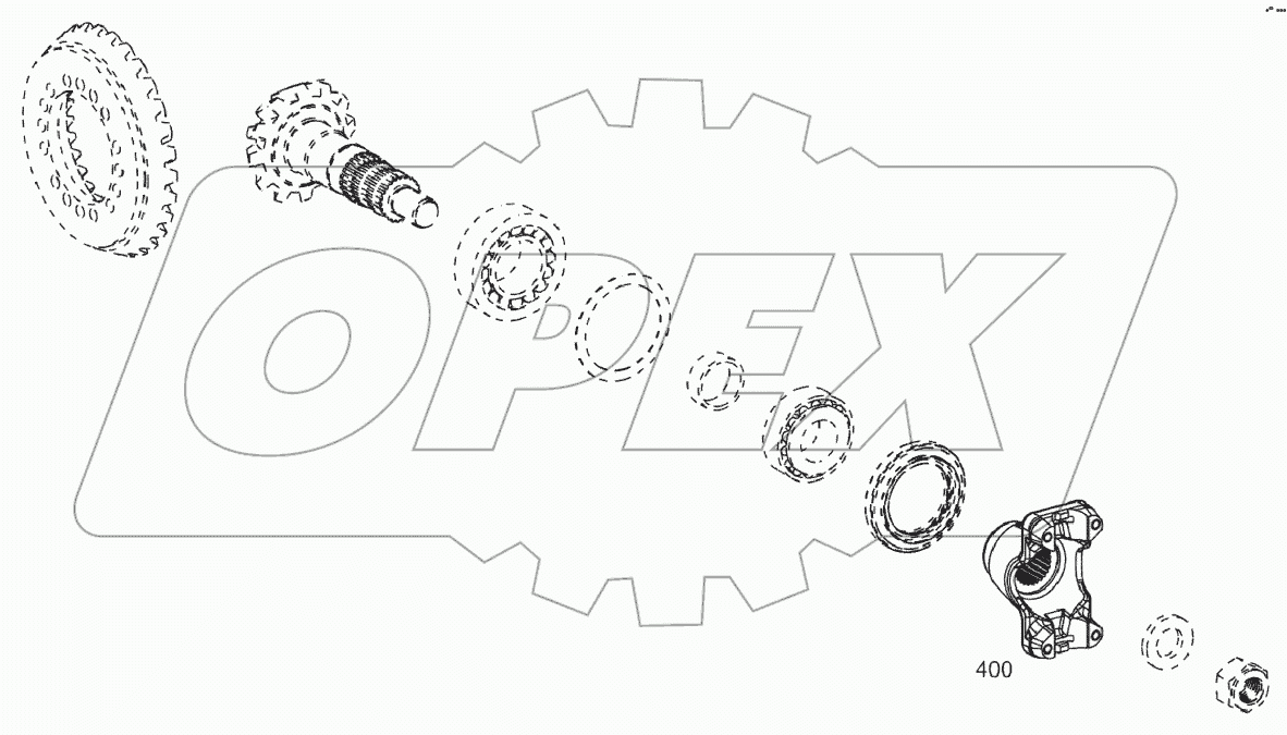  FRONT AXLE, INPUT FLANGE B060250 -