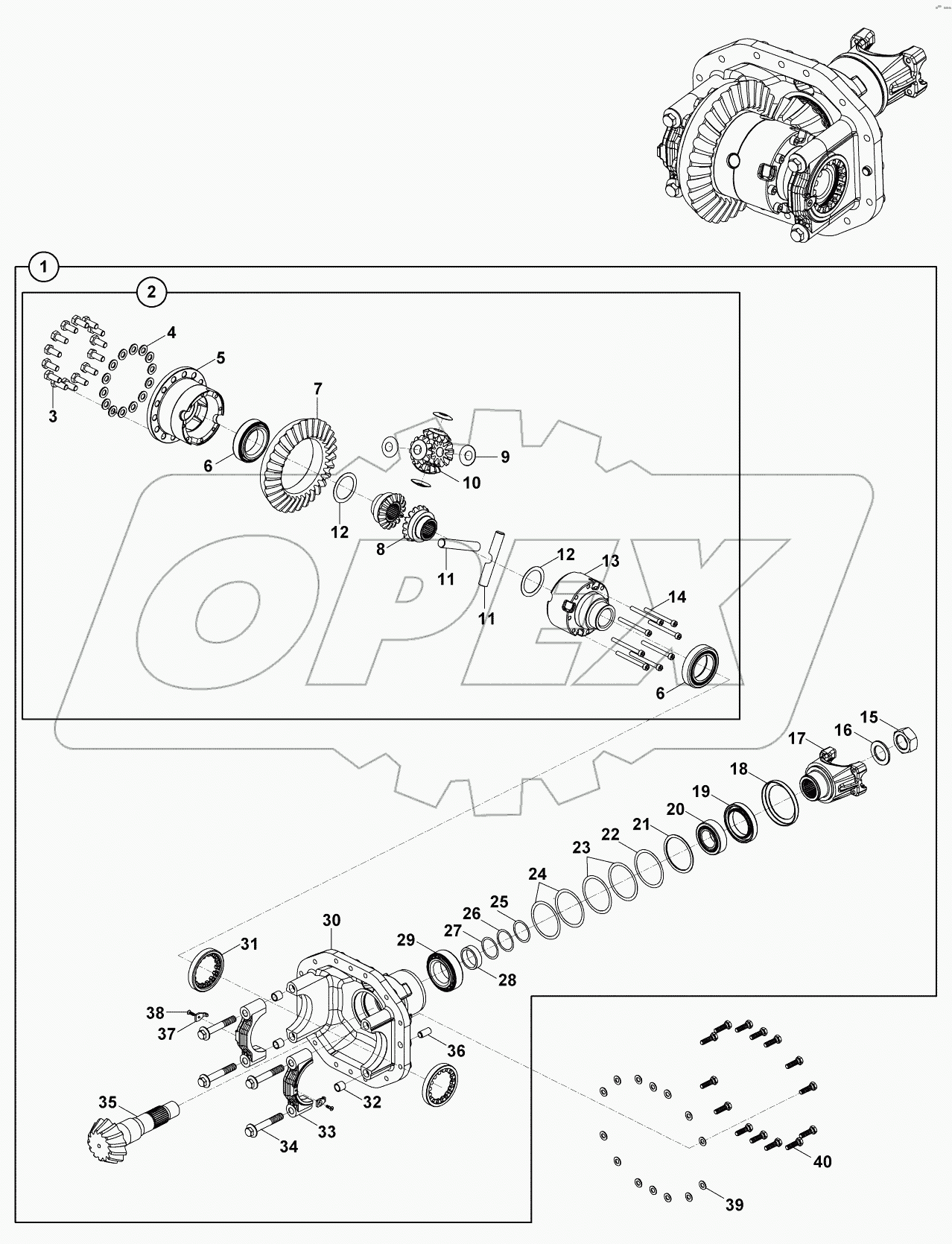  FRONT AXLE, DIFFERANTIAL- HMK B062099 -