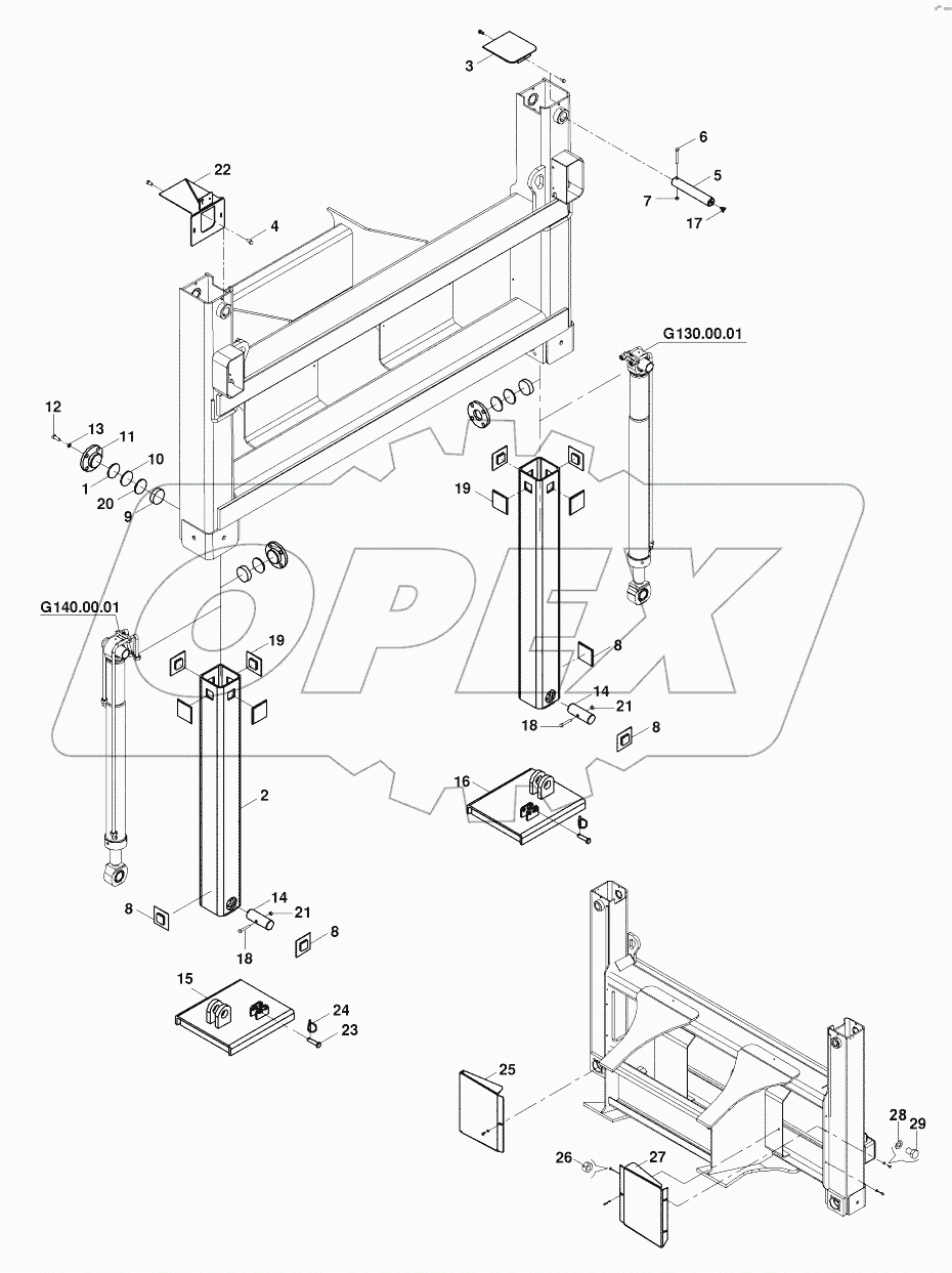  STABILIZER, SIDESHIFT B060001 - B062980