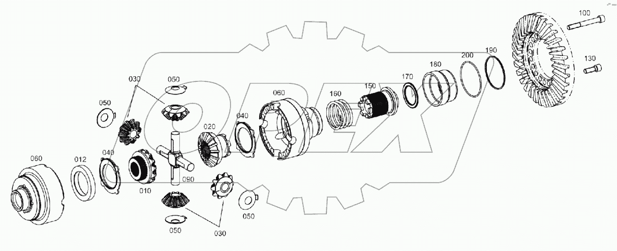  REAR AXLE, DIFFERENTIAL B060001 -