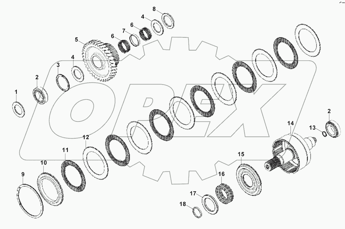  TRANSMISSION, CLUTCH GROUP B060001 -