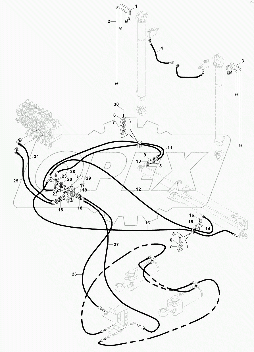  POWER SLIDER HYDRAULIC (OP) B060001 -