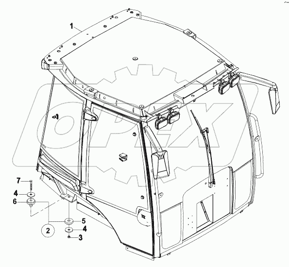  CAB & CAB MOUNTING B060001 -