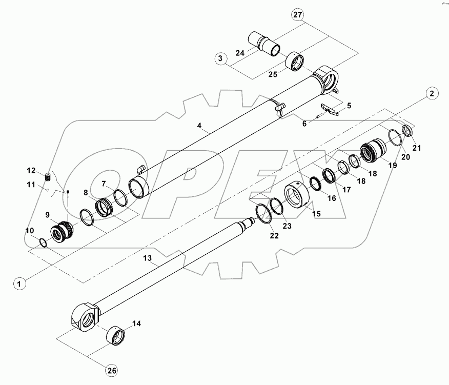  STABILIZER CYLINDER, RH B060001 -