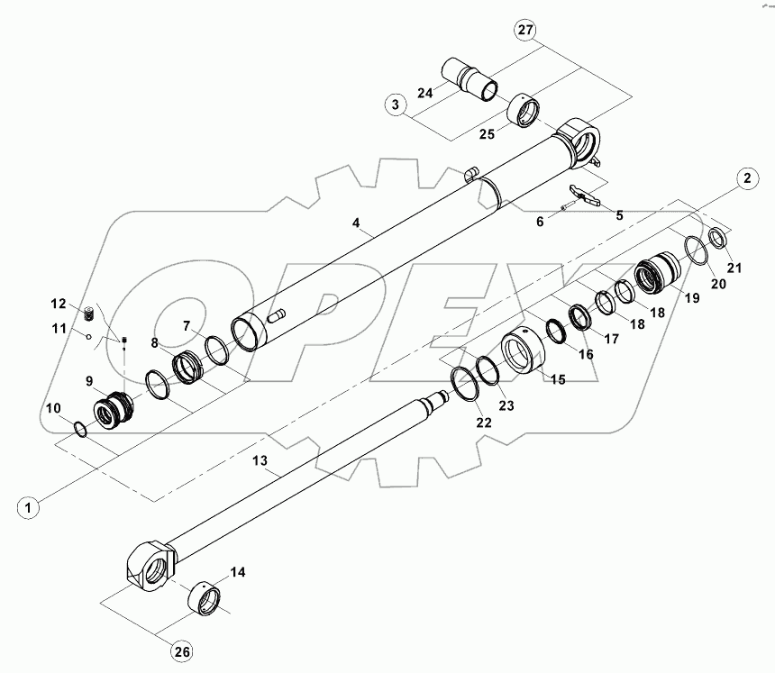  STABILIZER CYLINDER, LH B060001 -