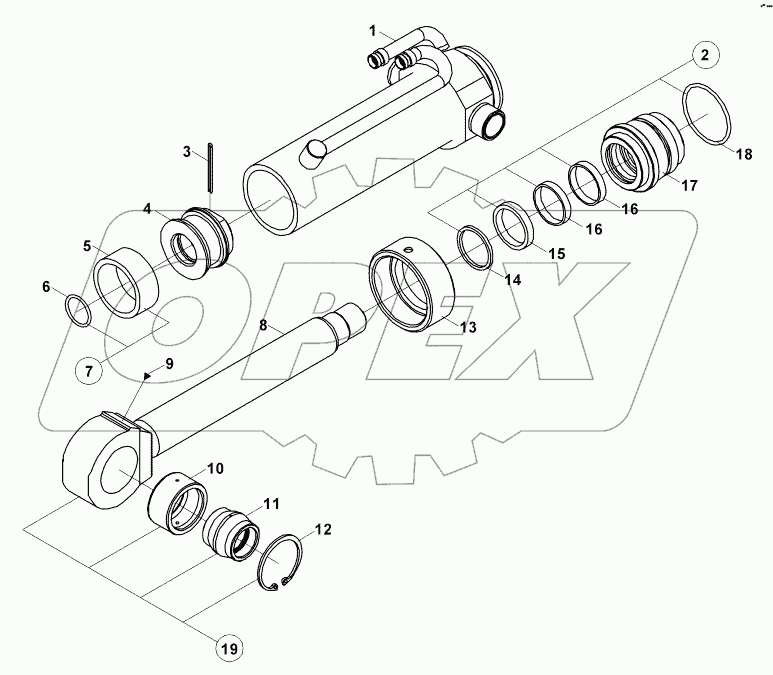  TILTING BUCKET CYLINDER B060001 -