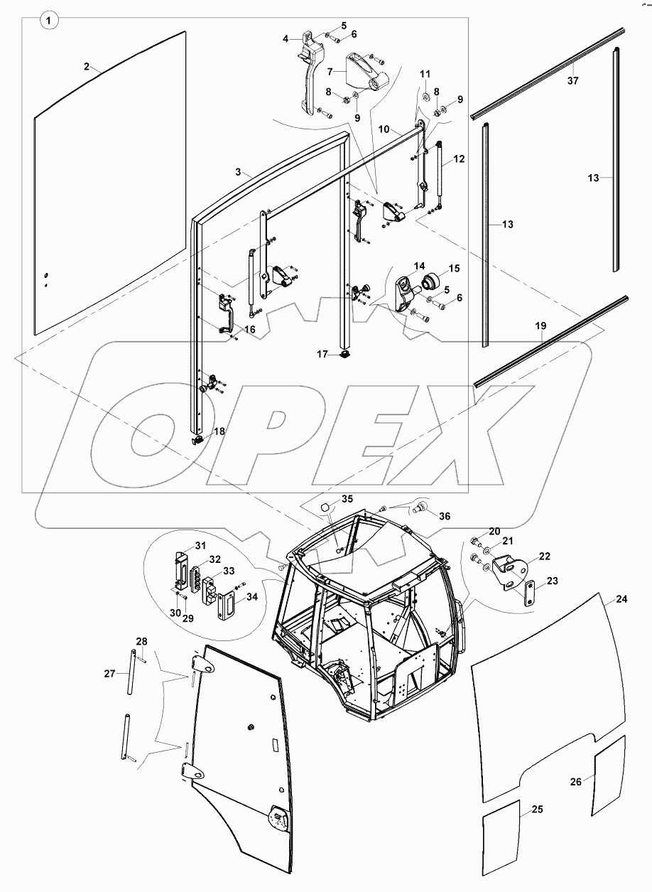  WINDOWS, FRONT - REAR B060001 -