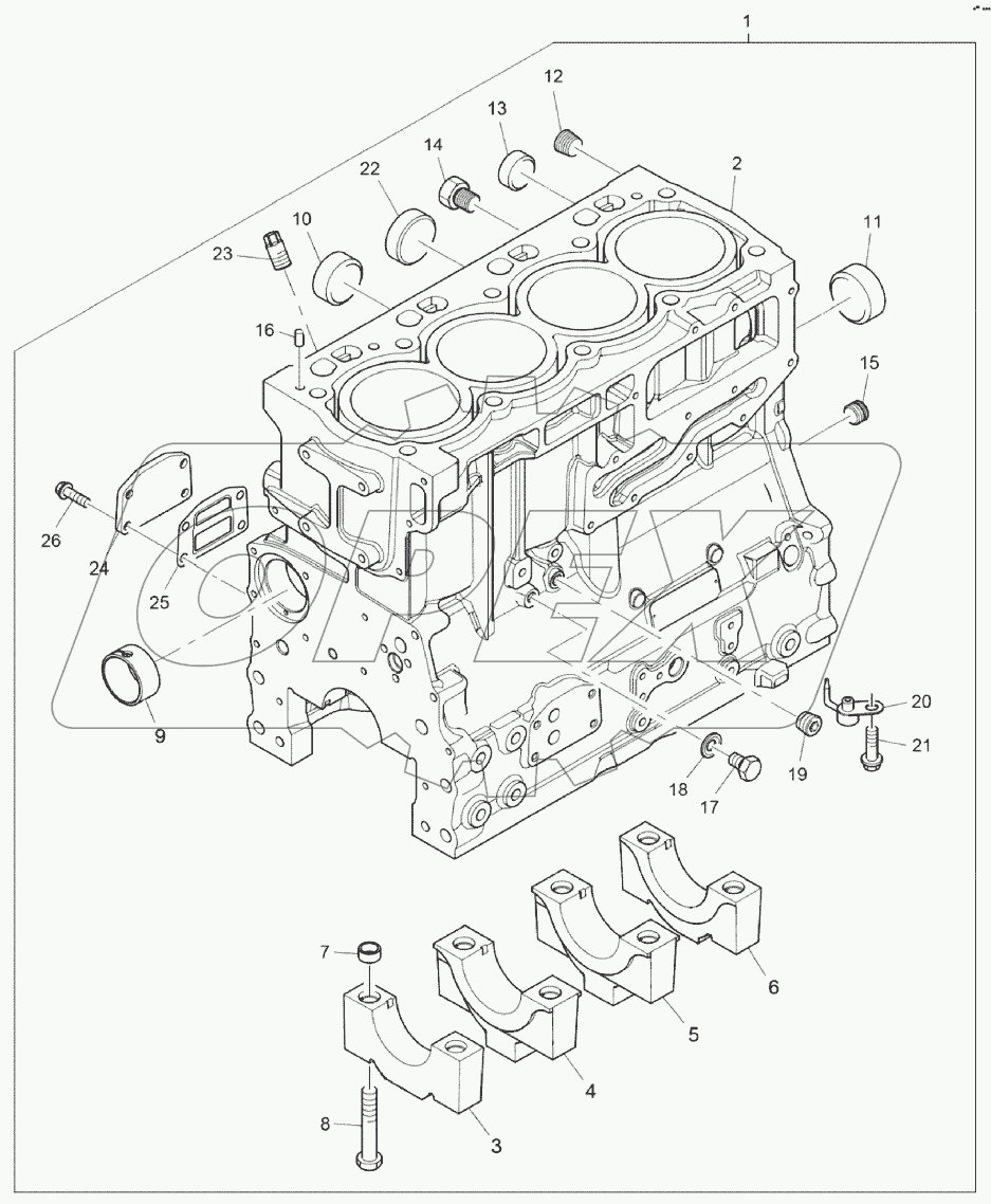 CYLINDER BLOCK &LINERS B060001 -