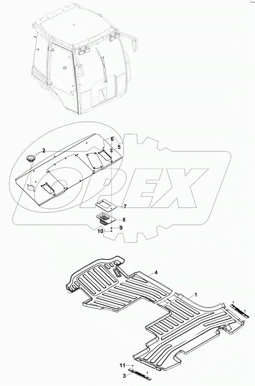  CAB (JOYSTICK MECHANISM) (OP) B060001 -