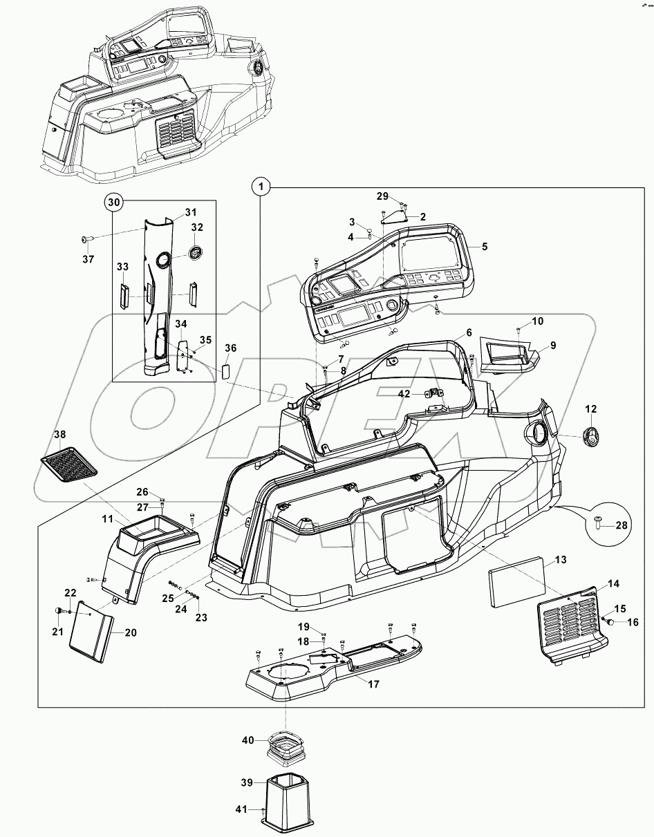  CONSOLE, RH B060001 - B061692
