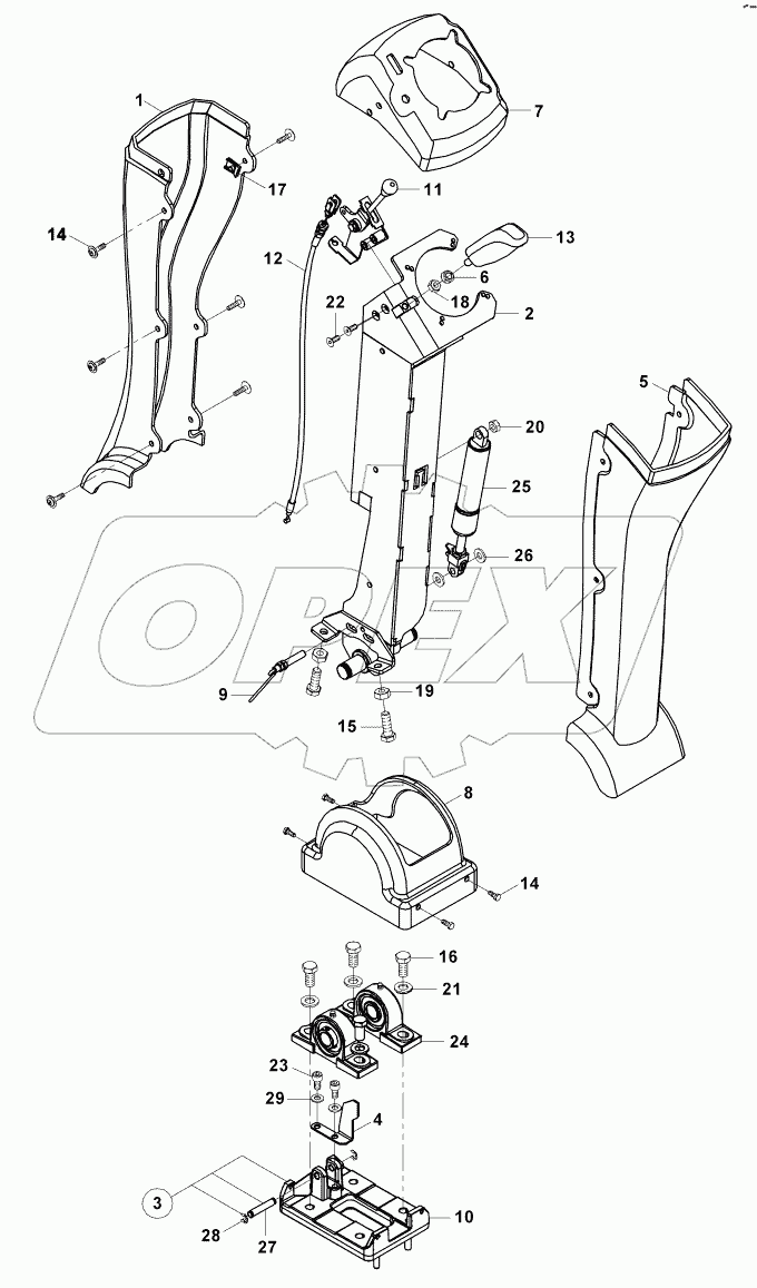  JOYSTICK MECHANISM, RH B060001 - B060004
