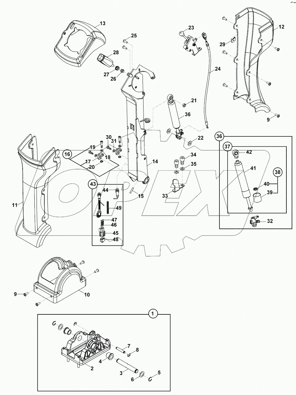  JOYSTICK MECHANISM, RH B060005 -