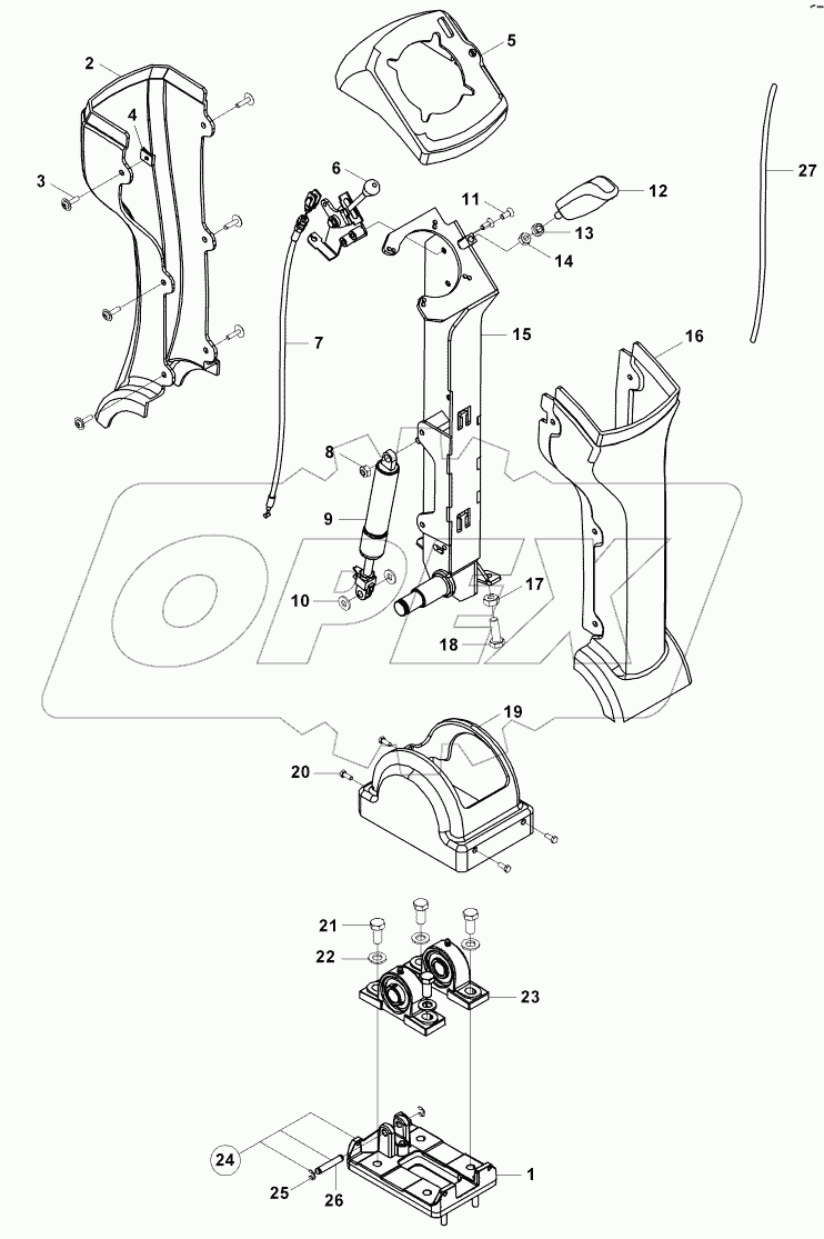  JOYSTICK MECHANISM, LH B060001 - B060004