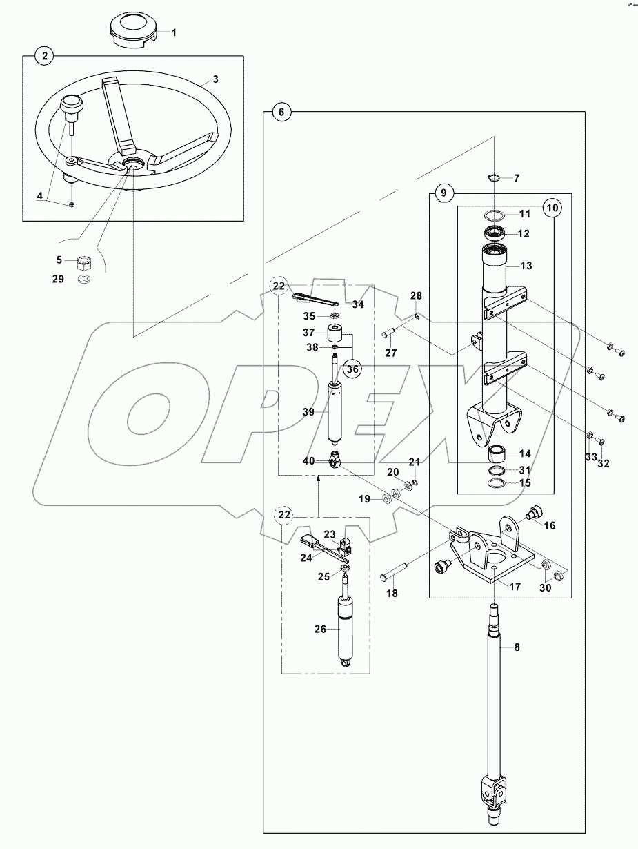  STEERING COLUMN ASSEMBLY B060001 -