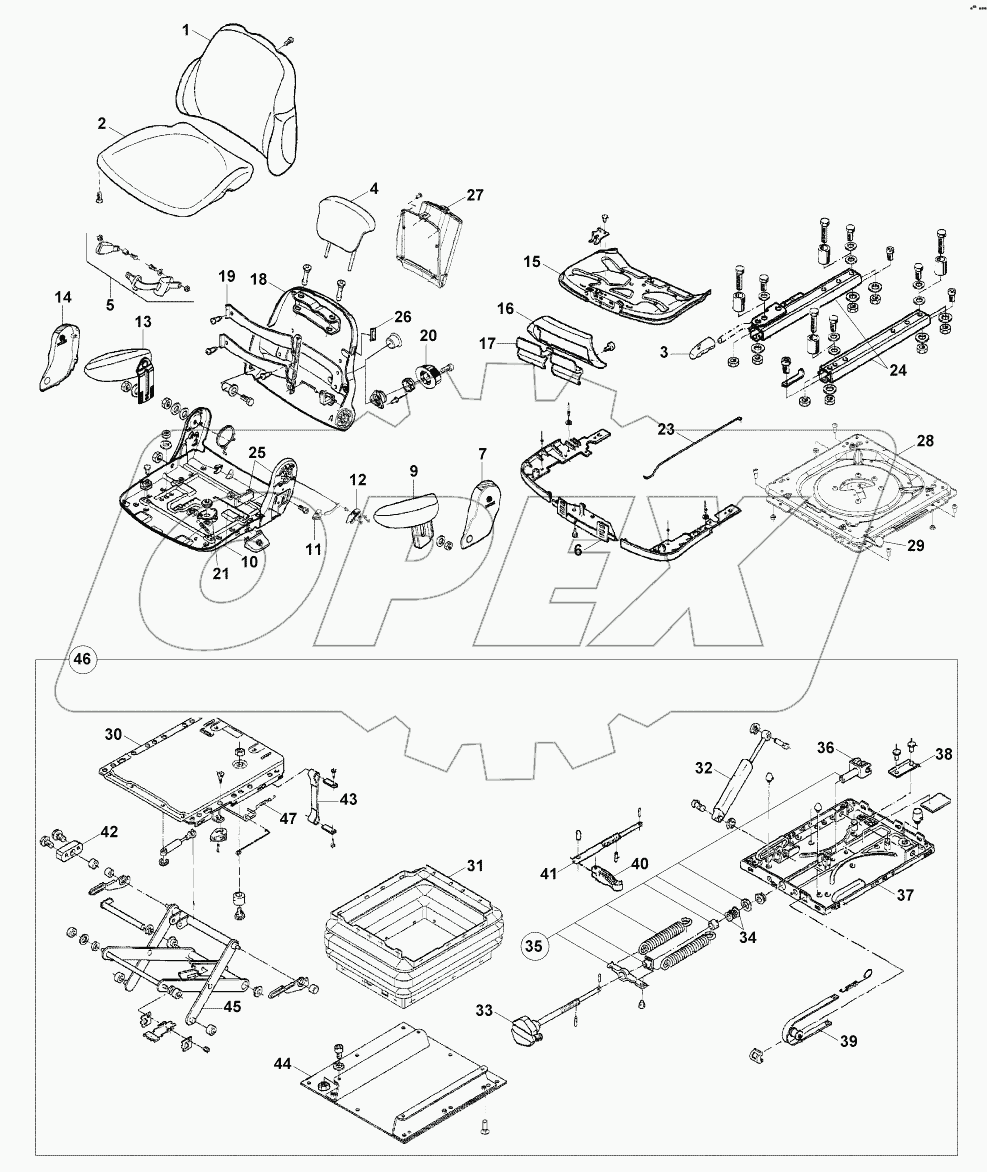  OPERATOR SEAT ASSEMBLY B060001 -