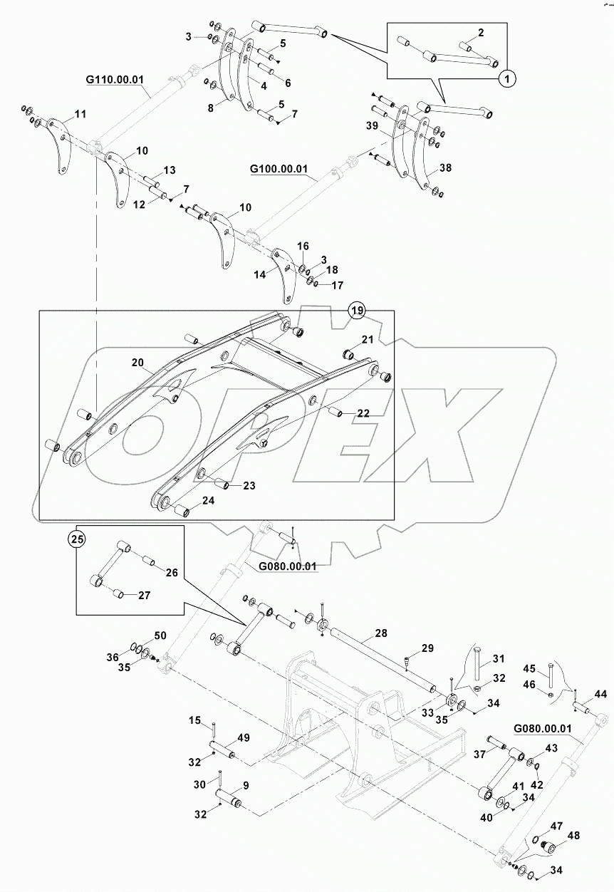  LOADER ARM MOUNTING (1) B060001 -