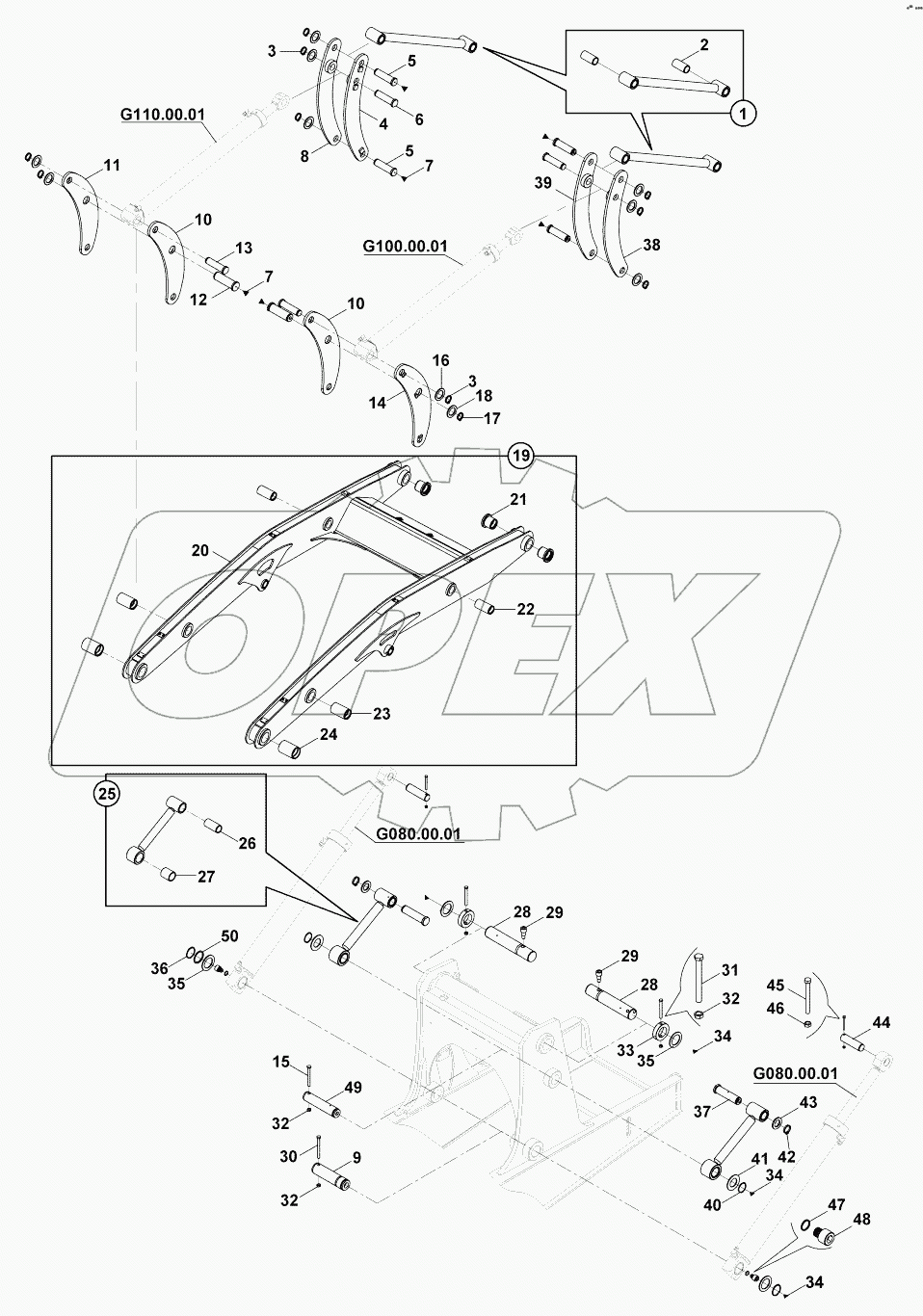  LOADER ARM MOUNTING (1) B060998 -