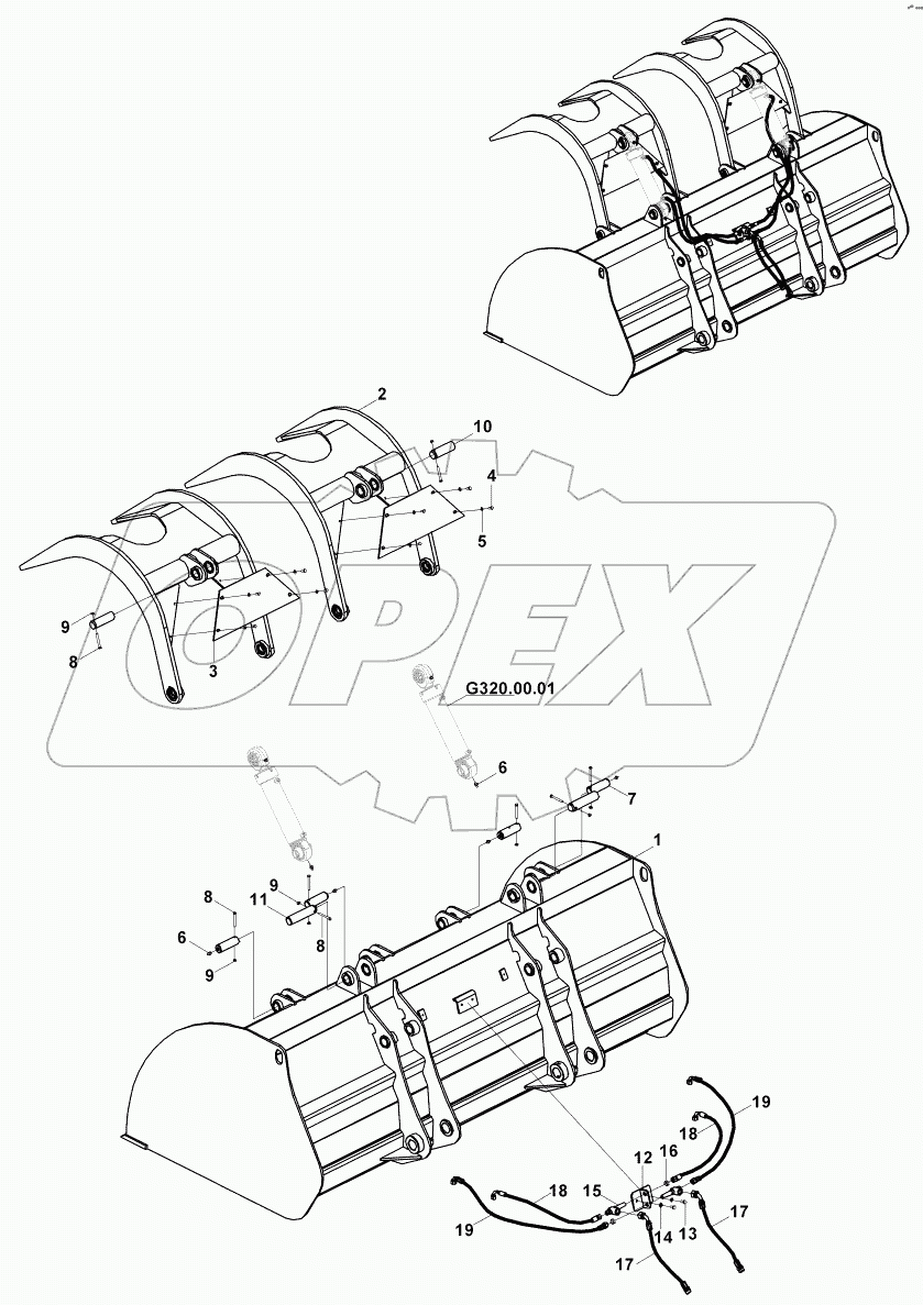  GRAPPLE BUCKET (OP) B060001 -