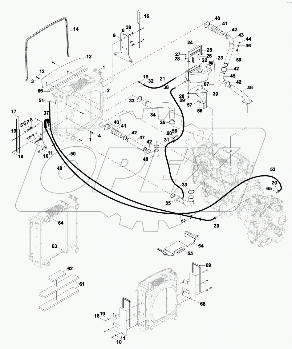  ENGINE COOLING MOUNTING B060001 - B060871