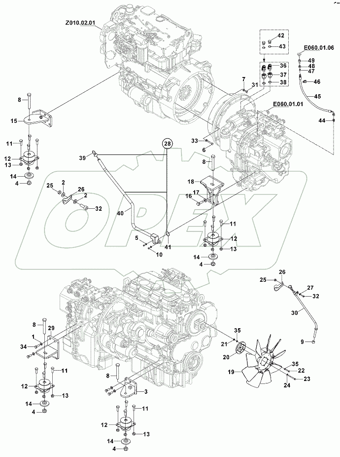 ENGINE & TRANSMISSION MOUNTING (STANDARD)