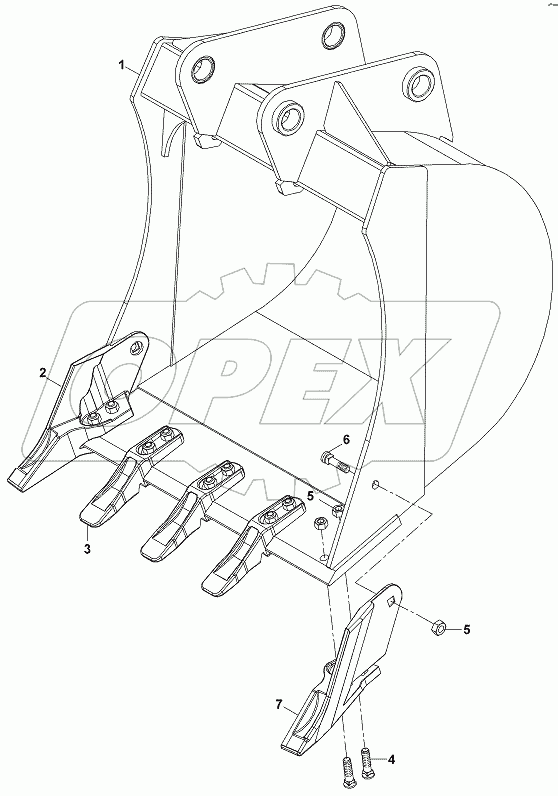  BUCKET, BACKHOE (800 mm) (OP)