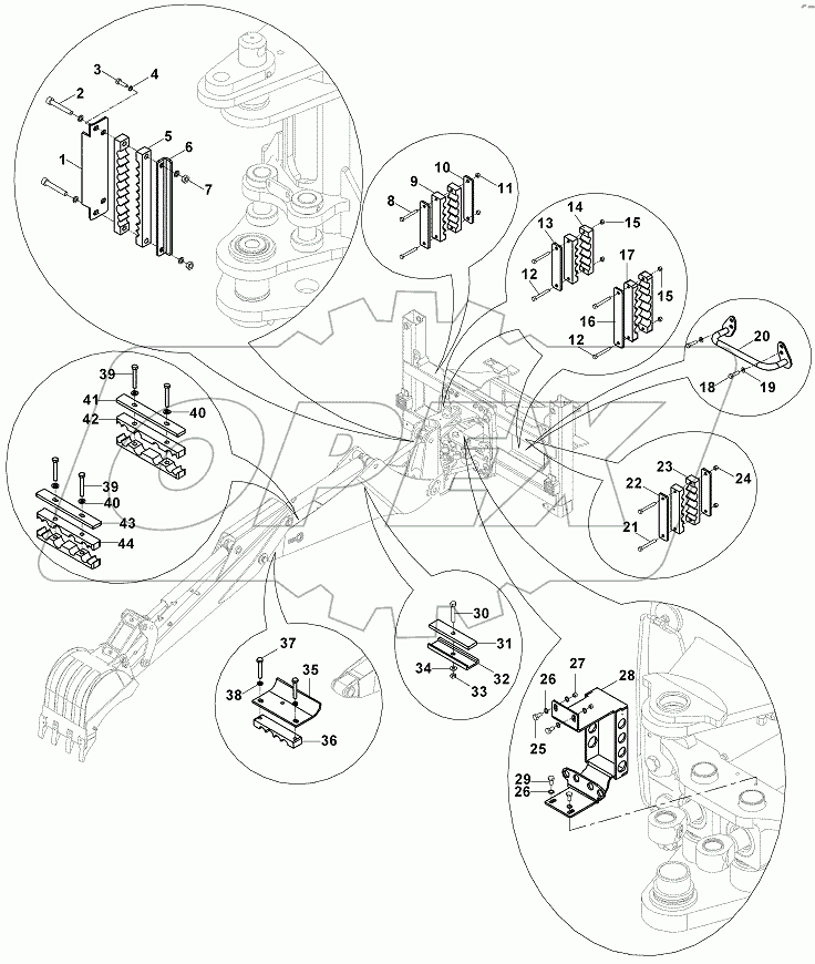  HOSE HOLDER SET (STD. ARM)