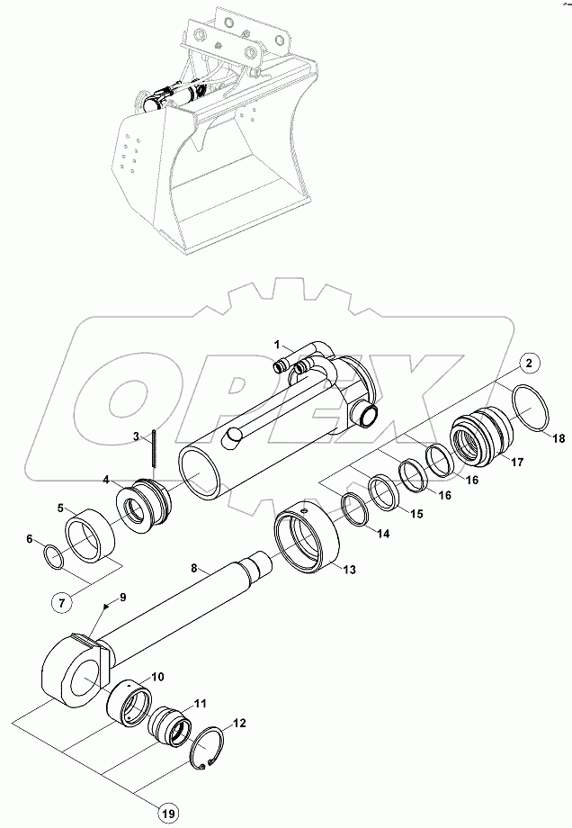  TILTING BUCKET  CYLINDER
