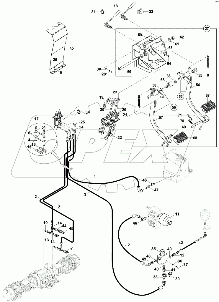  HYDRAULIC PIPING, BRAKE (GEAR PUMP)