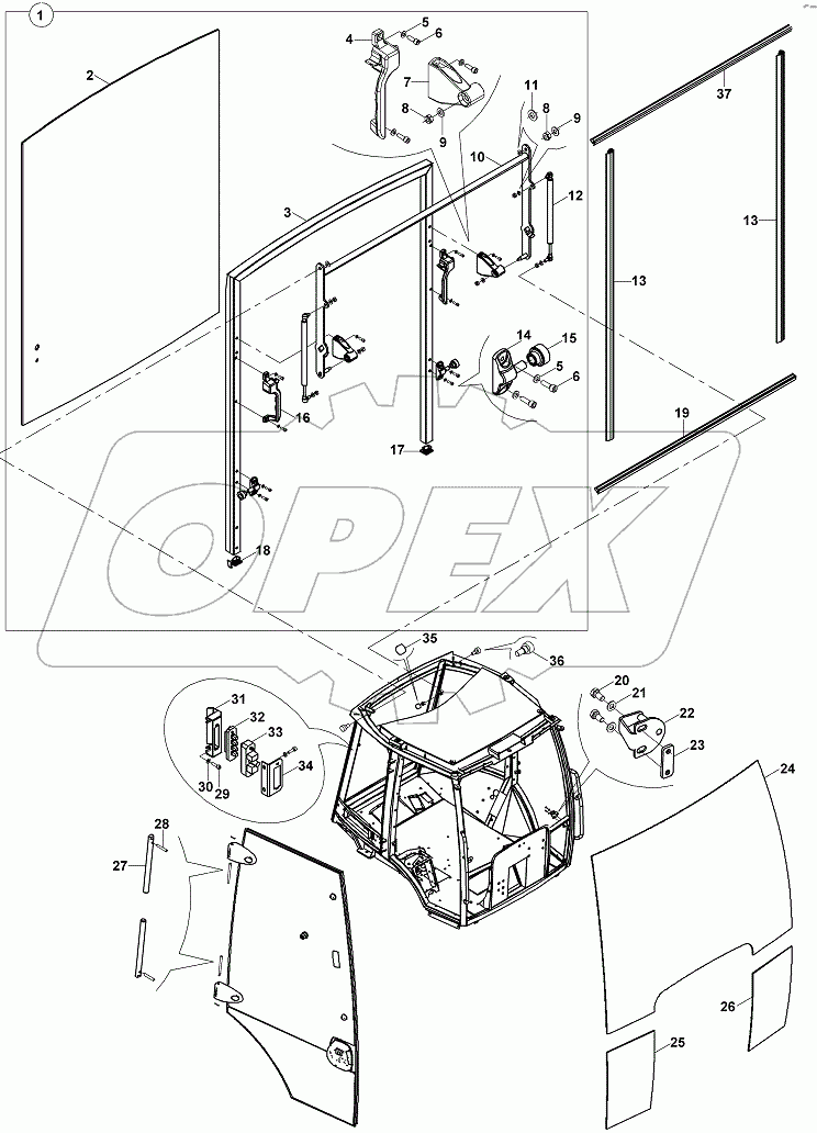  WINDOWS, FRONT - REAR