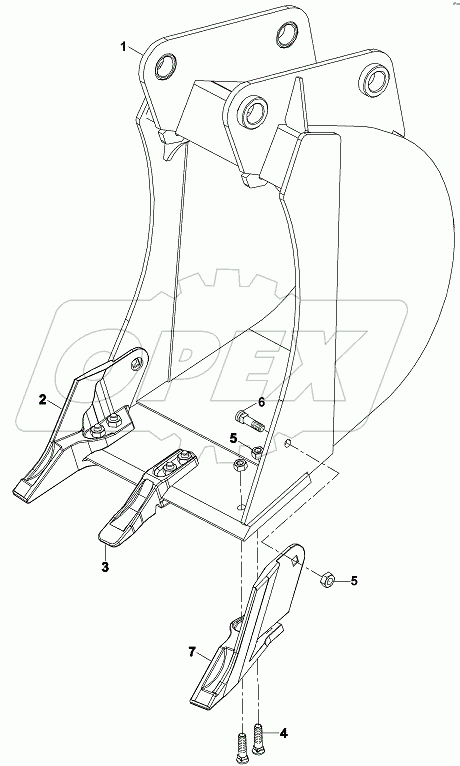  BUCKET, BACKHOE (500 mm) (OP)