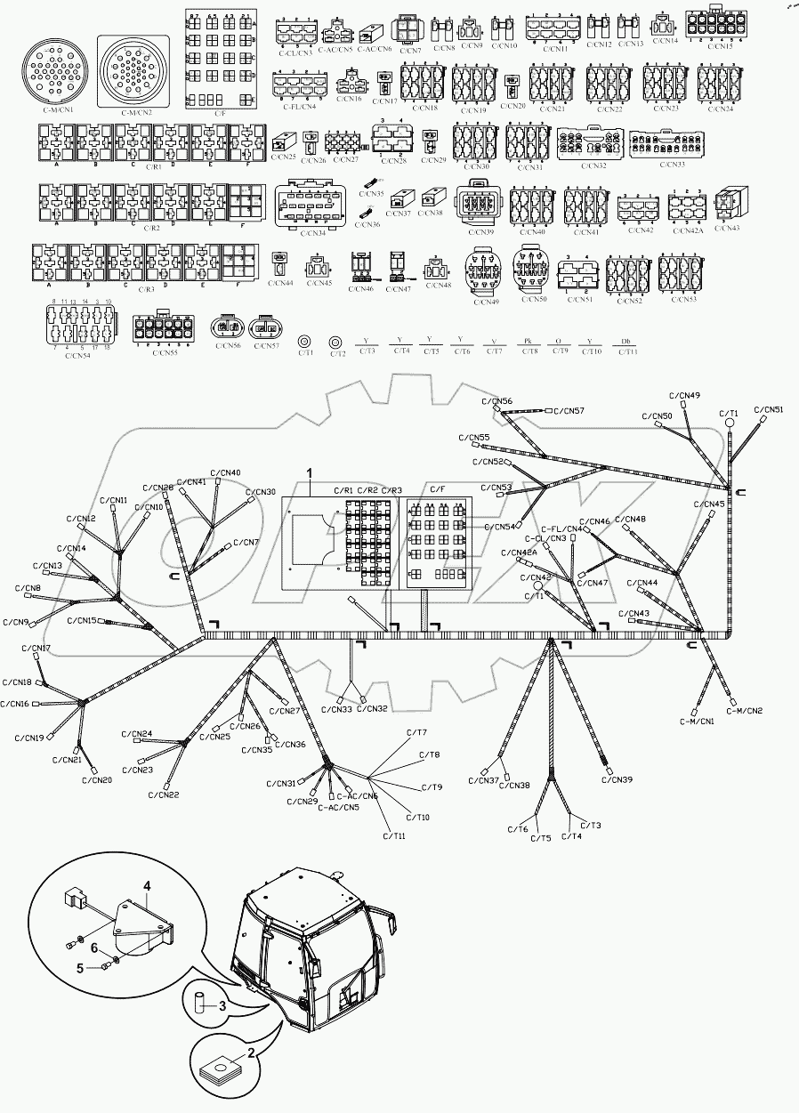  HARNESS, CAB, COMPLETE FUNCTION A60001 -