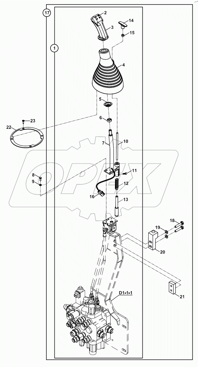  CONTROL LEVERS, LOADER, JOYSTICK A60001 -