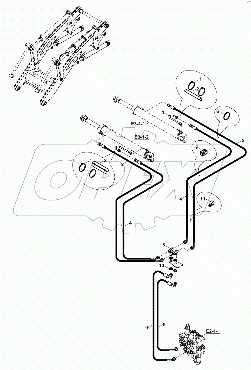  CIRCUIT, RAM, LIFT, LOADER A60001 -