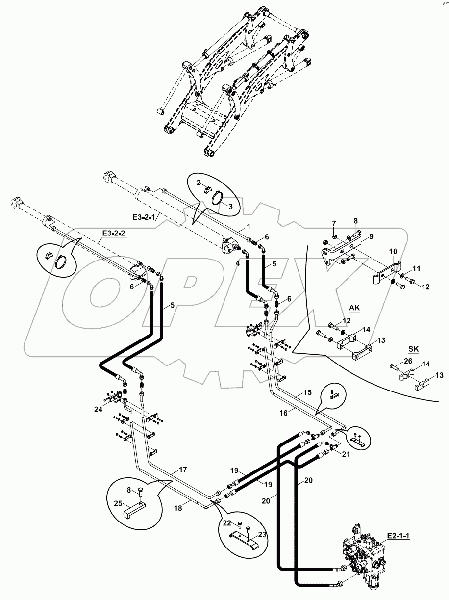  CIRCUIT, RAM, SHOVEL, LOADER A60001 -