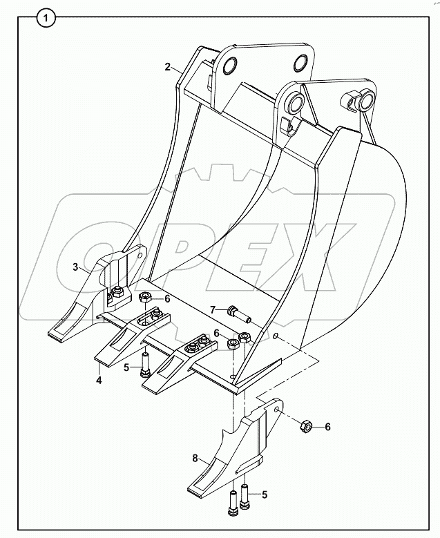  BUCKET, BACKHOE A60001 - A60126