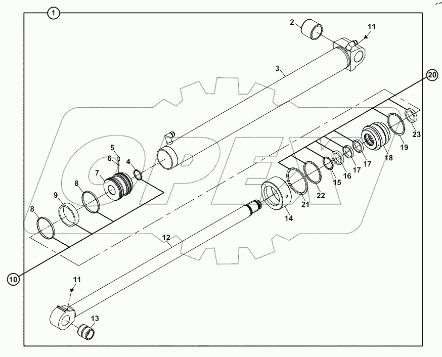  RAM, SHOVEL, RIGHT,  LOADER A60001 -