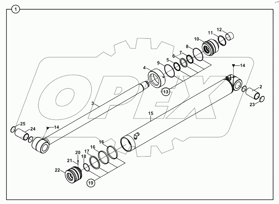  RAM, MAIN BOOM, BACKHOE A60002 -