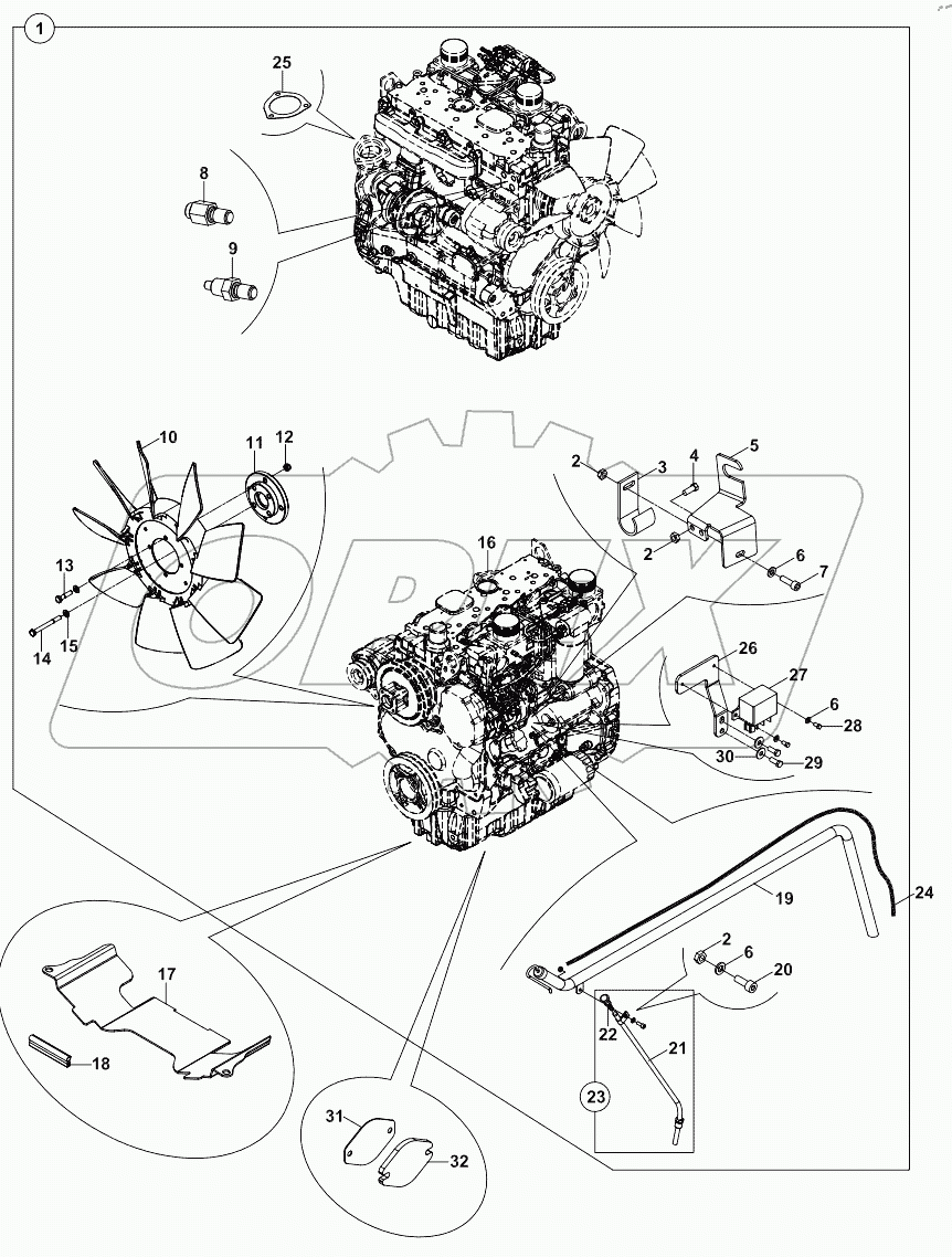  ENGINE ASSEMBLY, TIER III A60001 -