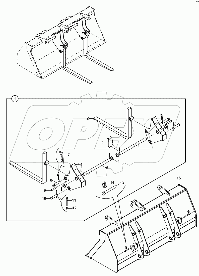  SHOVEL, FORKLIFT MOUNTED A60001 -