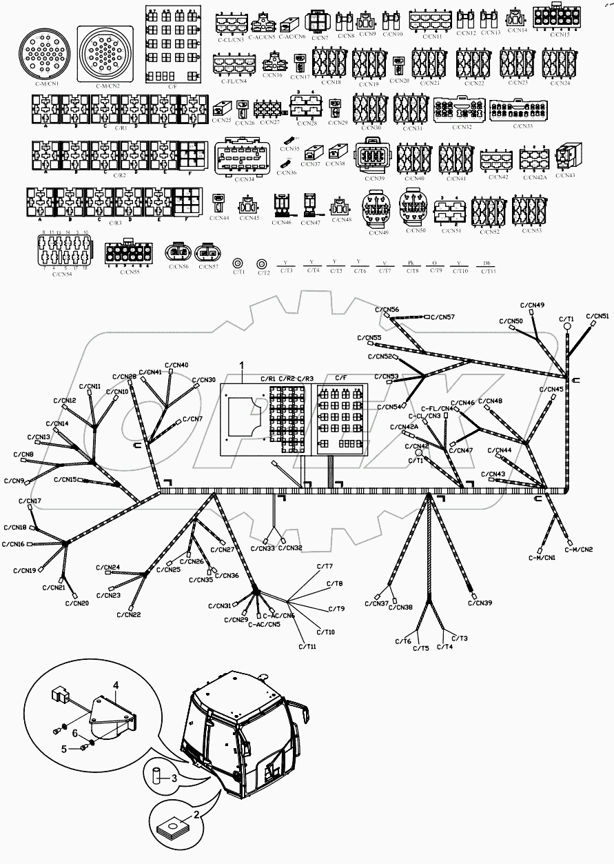  HARNESS, CAB, COMPLETE FUNCTION 115100 -
