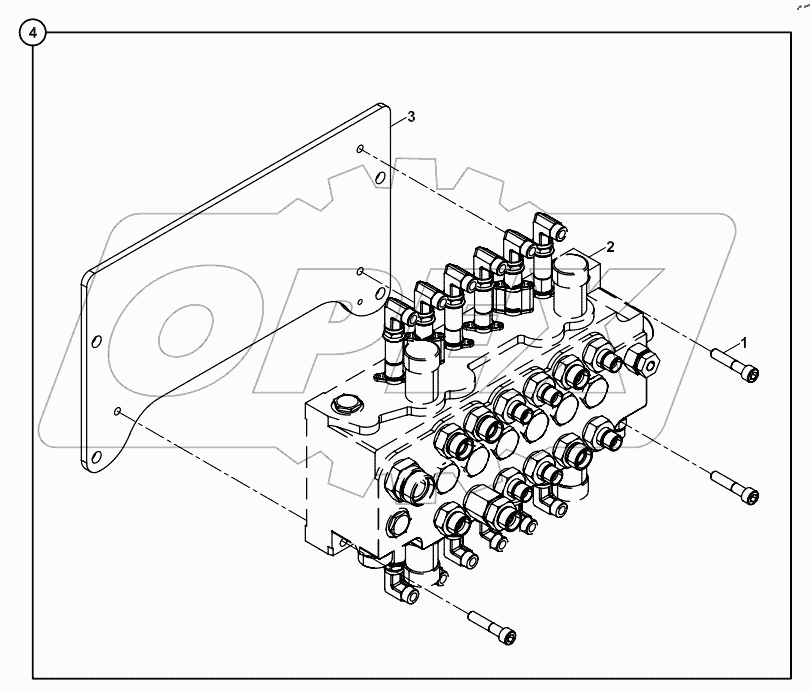  CONTROL MECHANISM, BACKHOE, JOYSTICK 125001 -