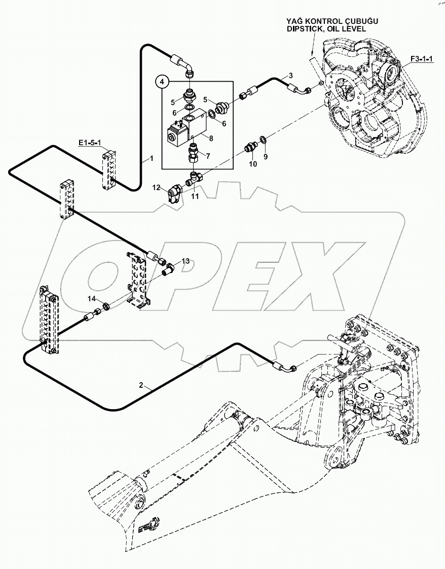  CIRCIUT, HYDRAULIC, BOOM LOCKING 125001 -