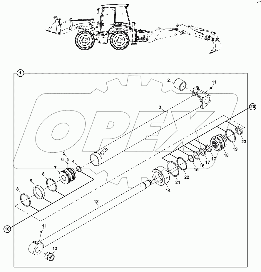  RAM, SHOVEL, LEFT, LOADER 125001 -