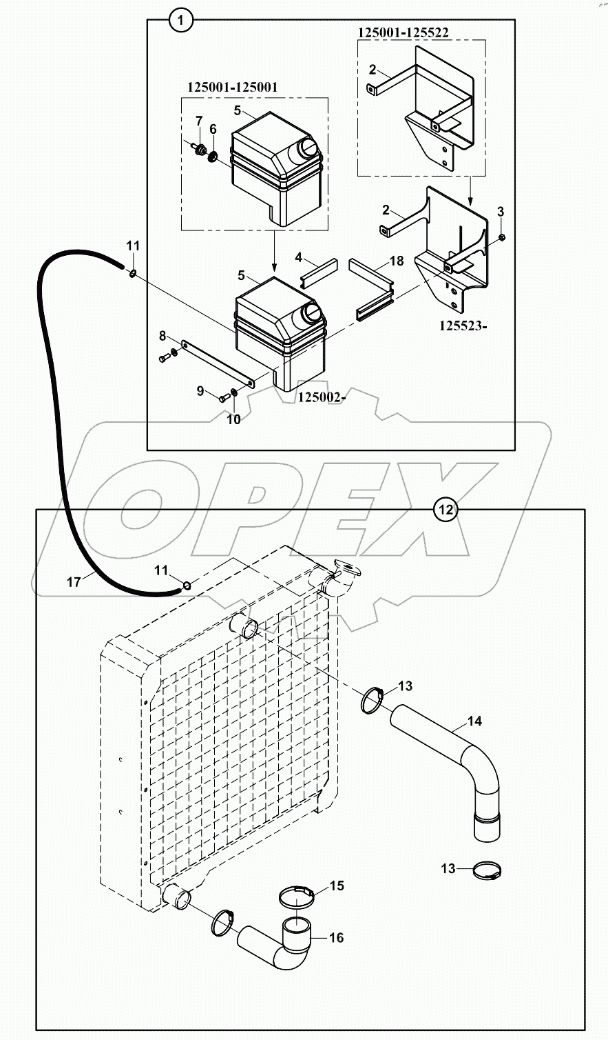  COOLING SYSTEM, ENGINE WATER 125001 -
