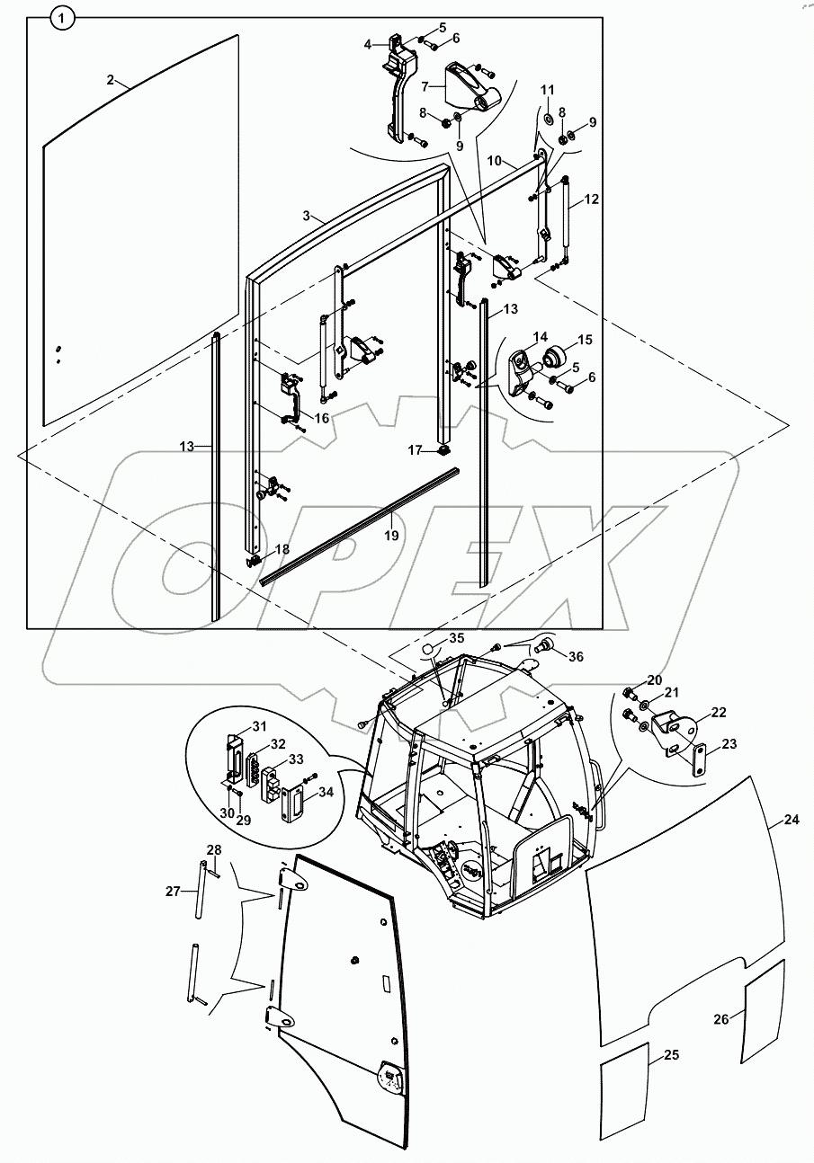  WINDOWS, FRONT - REAR 125100 -